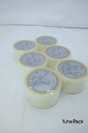 Koli Bandı 60mm X 100m Hotmelt Şeffaf (6 ADET) - Güçlü Yapışkanlı Koli Bandı