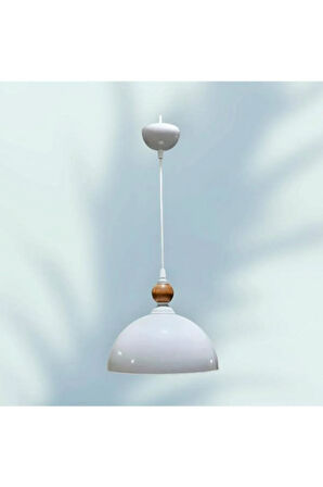 TEKLİ PİEDRA SIVAMA METAL SARKIT AVİZE BEYAZ