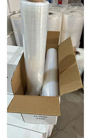 Streç Film 50cm X 300m 6 Adet, Şeffaf, 17 Mikron, 2000 Gr, Dayanıklı Eşya Ve Koli Streci
