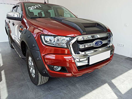 Ford Ranger 2012-2016 Ön Sis Çerçevesi Kaplama Siyah Kalın