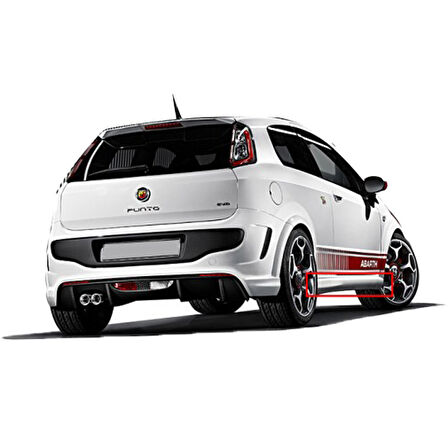 Fiat Punto 2010 - 2015 Abarth Marşpiyel Plastik Boyasız