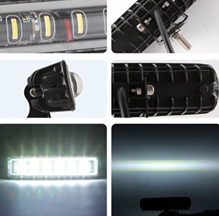 Off-Road Süper İnce 8D Lens 6 Ledli Led Bar