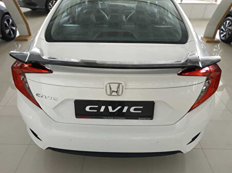 Honda Civic Fc5 2016-2020 Bagaj Üstü Spoiler (Çıkıntılı Model Boyasız)