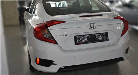 Honda Civic Fc5 Orta Boy Işıklı Spoiler (Boyasız)