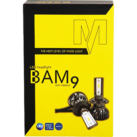 H11 BAM9 Mach Led Xenon Beyaz 12V / 50W / 10800 Lumens
