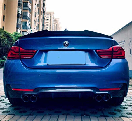 Bmw 4 Serisi 2015-2019 F36 4 Kapı M4 Spoiler Parlak Siyah