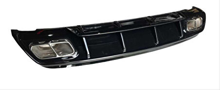 Mercedes W176 16-18 A45 Uyumlu AMG Difüzör Silver Egzoz