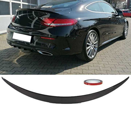 Mercedes W205 C Coupe 2015-2018 Uyumlu Spoiler Parlak Siyah