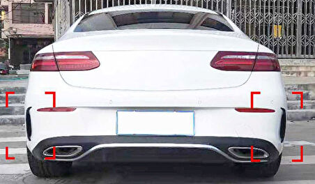 Mercedes C238 E Coupe Uyumlu Arka Tampon Bıçakları