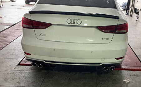 Audi A3 S3 2017+ Sedan Difüzör Egzoz Seti