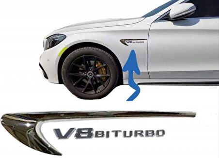 Mercedes V8 Uyumlu Biturbo Yazı Ve Vent Takımı Nikelaj