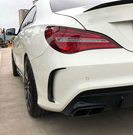 Mercedes W117 Cla Uyumlu Arka Tampon Bıçakları Piano Black