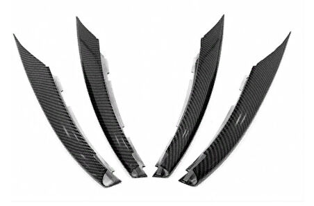 Mercedes W177 A Serisi 2019+ Uyumlu Ön Tampon Bıçakları - 4 Parça - Karbon