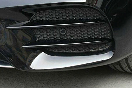 Mercedes W177 A Serisi 2019+ Uyumlu Ön Tampon Bıçakları - 4 Parça - Piano Black