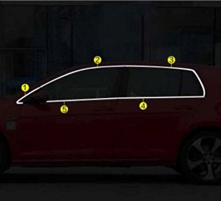 Volkswagen Golf 7 - 7.5 2013-2020 Cam Çerçeve Nikelajı