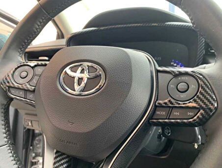 Toyota Corolla 2019+ Direksiyon Kaplama - Karbon