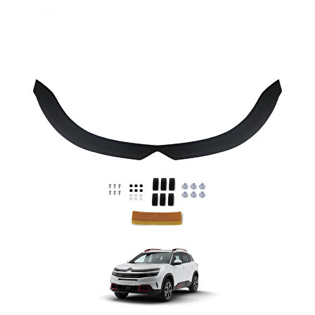 Citroen C5 Aircross 2017 - Sonrası 4mm ABS Ön Kaput Koruyucu