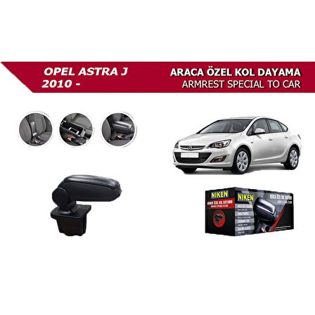 Opel Astra J 2010- Araca Özel Kol Dayama Siyah