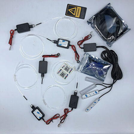 Universal Telefon Kontrollü Araç İçi Ambiyans Seti