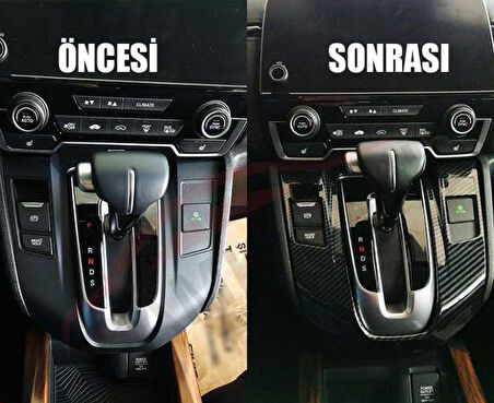 Honda CR-V 2018-2021 Vites Konsol Kaplaması Karbon