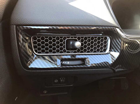 Honda 2022 Civic Göğüslük Kaplama 2 Parça - Karbon