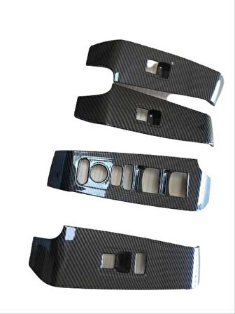 Honda 2022 Civic Cam Düğme Kaplama - Karbon