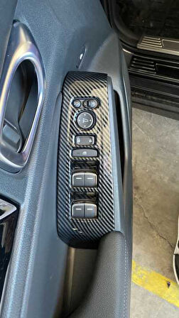 Honda 2022 Civic Cam Düğme Kaplama - Karbon