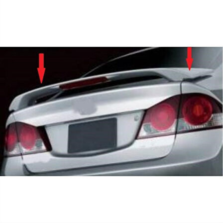 Honda Civic Fd6 2006-2012 Işıklı Spoiler (Boyasız)