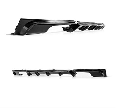 Bmw 3 Serisi F30 2012-2018 M Difüzör Çift Çıkış Kalın - Piano Black