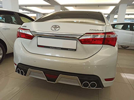 Toyota Corolla 2012-2018 Difüzör 4 Egzoz Siyah/Silver