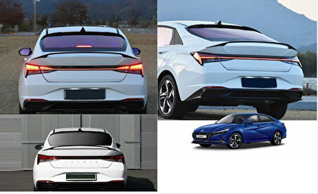 Hyundai Elantra 2021+Yüksek Spoiler Parlak Siyah