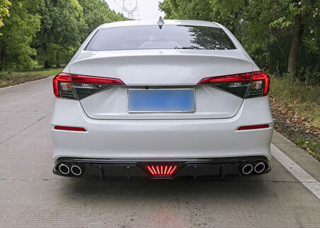 Honda Civic 2022 4 Egzoz Difüzör Ledli