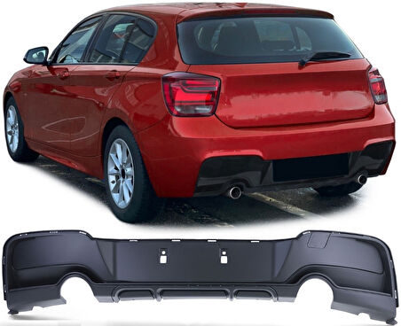 Bmw 1 Serisi F20 2011-2015 MT Tampon İçin Çift Çıkış Difüzör (Tekli Çıkış)