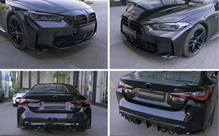 Bmw 4 Serisi G22 M4 Body Kit (Ön Arka Tampon Marşpiyel Panjur - Egzoz Set) 2 Kapı