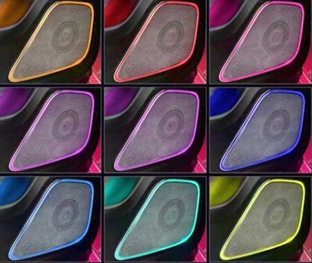 Mercedes W117 Uyumlu Hoparlör Aydınlatma Ambiyans 64 Renk  (Orijinal Ambiyans Sistem ile Uyumlu Model)