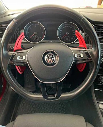 Volkswagen Golf 7 Tiguan 2017+ Paddle Shift Kırmızı (F1 Vites Pedal Kulakçığı)