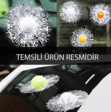 Tenis Toplu 3 Boyutlu Kırık Cam Sticker