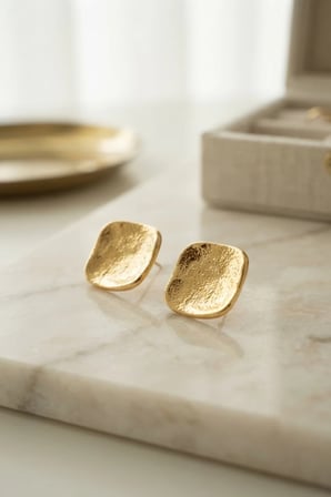 316L Çelik Gold Renk Ters Bombe Model Küpe TJ-BKP12016