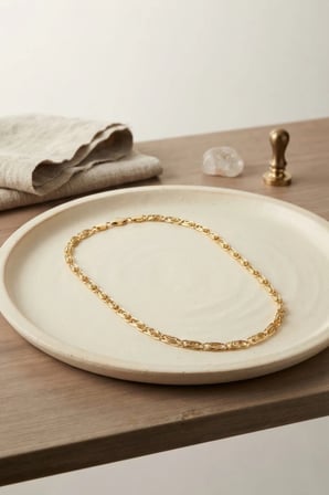 CM Yay Model Gold Renk 50 cm Kadın Kolye TJ-BKO11219