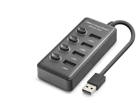 Usb Anahtarlı Hub 4 Port 480 Mbps Siyah HDX7049