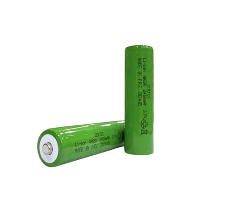 18650 3.7V 2450 Mah 1C Li-ion Şarjlı Pil Başlı