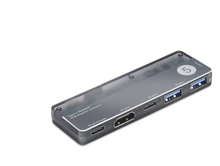 Type-c 3.1 Gen1 Hub Pd Hdmı 4K 5 Port 5 Gbps Alüminyum Gri TUH353