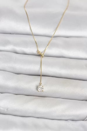Pirinç Gold Renk Asansörlü Model Kadın Kolye TJ-BKO11126