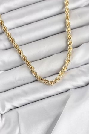 CM Burgu Model Gold Renk Pirinç 60 cm Kadın Kolye TJ-BKO11127