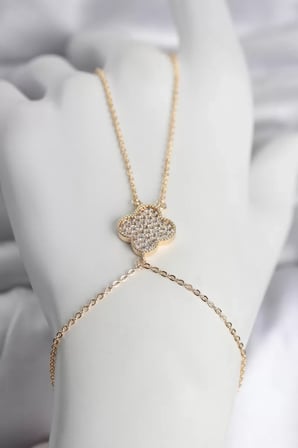 Pirinç Gold Renk Yonca Model Kadın Şahmeran - TJ-SN749