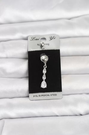 316L Cerrahi Çelik Sallantılı Damla Model Göbek Piercing TJ-PR1398