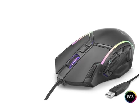 Gaming Mouse 12800 Dpi 12 Tuş Makro 1000Hz Rgb - Siyah X15
