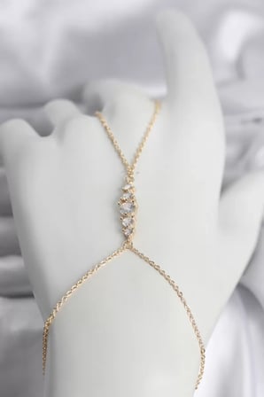 Pirinç Gold Renk Zirkon Taşlı Kadın Şahmeran - TJ-SN753