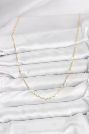 CM 14K Gold Renk Ataç Zincir Model 60 cm Kadın Kolye - TJ-BKO10934