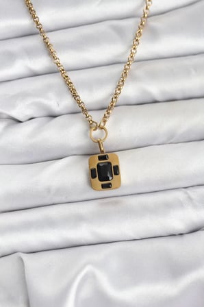 316L Çelik Zincir Gold Renk Vintage Model Kadın Kolye - TJ-BKO10687
